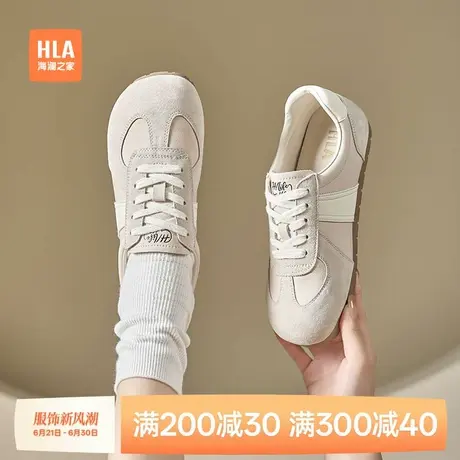 HLA/海澜之家德训鞋女阿甘鞋2025新款春夏平底软底休闲鞋丑萌鞋女商品大图