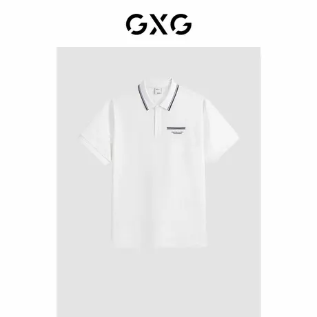 GXG男装 商场同款 口袋撞色polo衫男士 24年夏季新品G24X242018商品大图