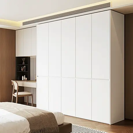 家用衣柜卧室收纳柜小户型自由组合三四门衣柜2025新款衣橱DZ001A商品大图