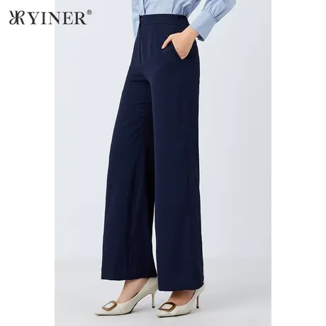 YINER音儿女装2021秋季新款裤子宽松长款休闲裤商品大图