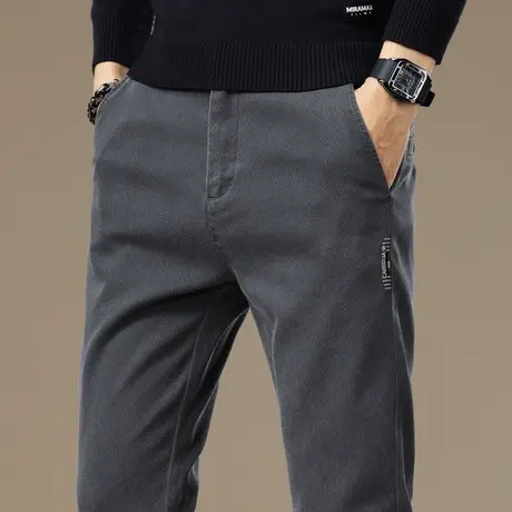 弹力修身直筒西装裤秋冬季男士商务正装西裤2023新款男装休闲裤子商品大图