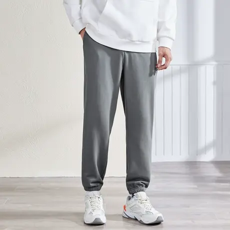 唐狮裤子春秋男宽松束脚休闲裤灰色运动工装裤薄款百搭潮流卫裤图片