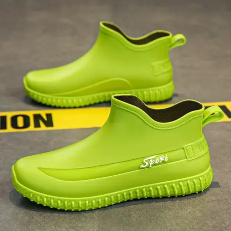 时尚防滑雨鞋男短筒四季防水鞋学生水靴厨房工作胶鞋套鞋户外雨靴图片