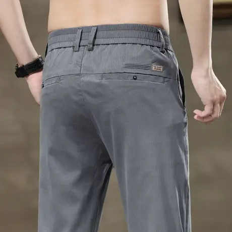 夏季超薄款天丝冰丝正装西装西裤男士2023新款夏天休闲长裤子男裤商品大图