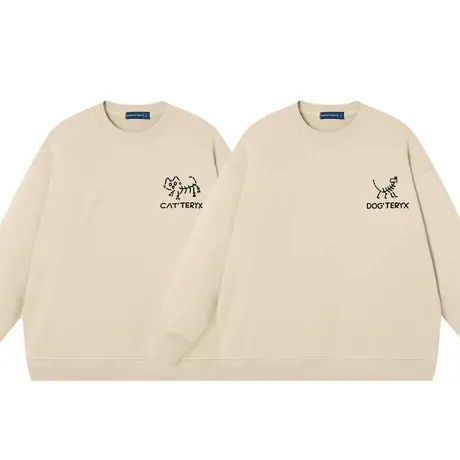 恶搞始祖猫始祖狗上衣服圆领宽松纯棉长袖卫衣男情侣装潮牌打底衫商品大图