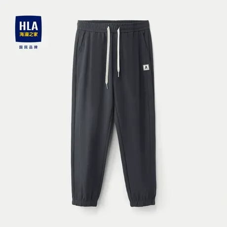 HLA/海澜之家休闲九分裤2024春夏新款微弹中腰柔软透气裤子男图片