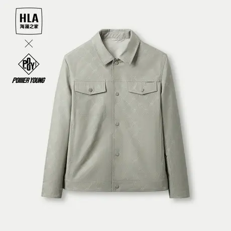HLA/海澜之家POWER YOUNG系列夹克24春夏新翻领满身印花外套男图片