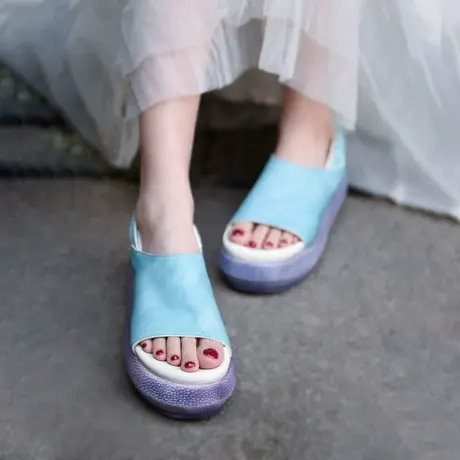 Artmu阿木原创厚底包头凉鞋防水台松糕鞋女2023新款夏两穿女鞋子商品大图