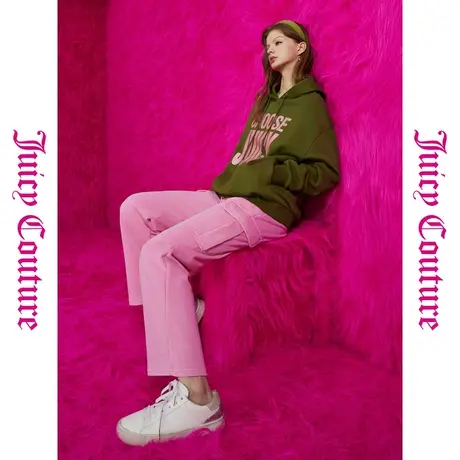 Juicy Couture橘滋秋季装女女装年款半糖主义刺绣水洗休闲裤商品大图