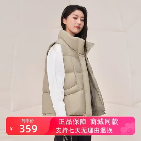 坦博尔23年新款轻薄立领羽绒马甲女短款百搭舒适宽松外套TB233032图片