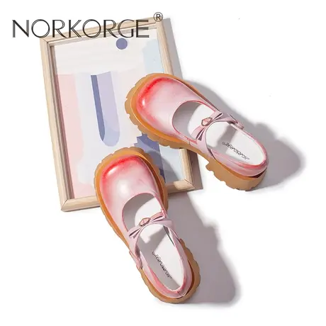 甜美蜜桃粉玛丽珍单鞋商品大图