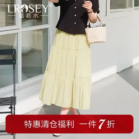 大码女装遮胯显瘦半身裙2024夏新款微胖MM高腰复古法式气质A字裙图片