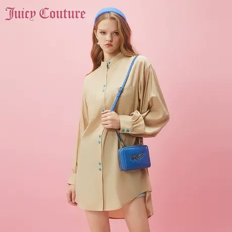 Juicy Couture橘滋春夏新款衬衫长袖立领宽松阔版中长款慵懒风女商品大图