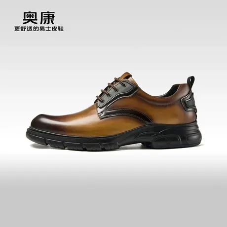 【运动皮鞋】奥康男鞋春秋季商务德比正装皮鞋男真皮舒适鞋图片