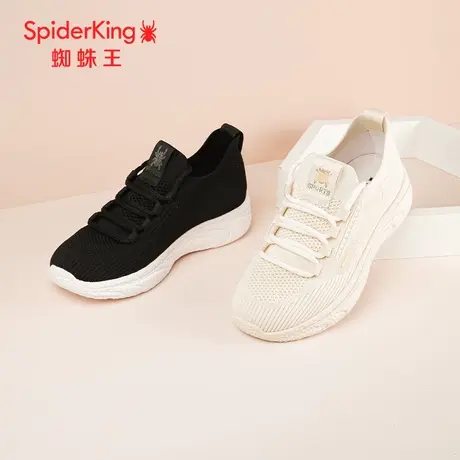 SPIDER KING/蜘蛛王休闲鞋女2024春商场新款网面老人飞织鞋轻便软商品大图