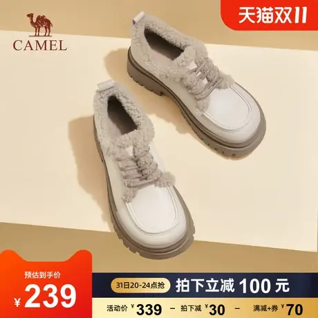 骆驼女鞋2023秋季新款时尚休闲jk小皮鞋英伦休闲深口单鞋乐福鞋女商品大图