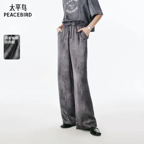 【商场同款】太平鸟女装2025年夏季新款印花休闲裤A3GBF2633图片