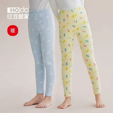 红豆儿童保暖裤加绒加厚秋冬季学生男女孩宝宝秋裤打底裤棉毛裤商品大图