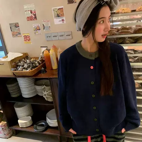 新品！秋冬加厚半边绒开衫睡衣～韩系慵懒家居服软绵绵百搭套装商品大图
