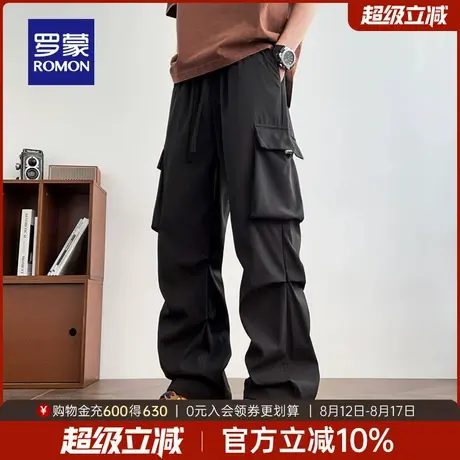 罗蒙男士时尚潮流休闲裤2025秋季新款商务百搭户外运动直筒裤长男图片