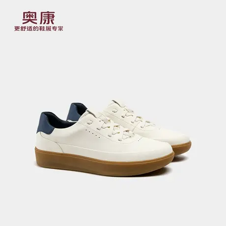 奥康 男鞋2026春季潮流休闲鞋爆款百搭舒适撞色厚底板鞋平底潮鞋商品大图