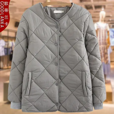 中年40-50岁胖妈妈短款棉袄秋冬装新款薄款棉衣洋气时尚棉服外套商品大图