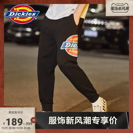 Dickies商场同款 工装风logo印花卫裤 男秋冬抽绳长裤商品大图