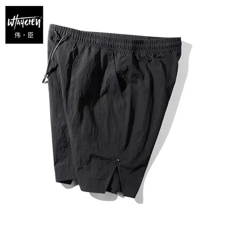 伟臣潮流大码男装夏季薄款休闲短裤男胖子加肥加大铆钉肥佬五分裤商品大图