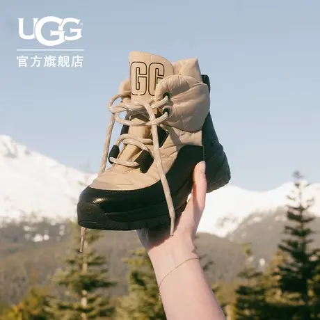 UGG冬季新款男女同款休闲舒适厚底系带圆头时尚短靴 1143844图片