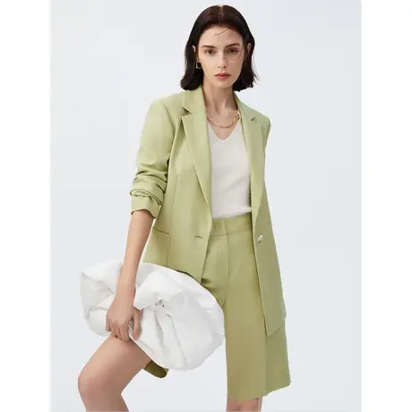 【明星同款】朗姿夏季奥莱法式休闲西装正装西服套装外套上衣女图片