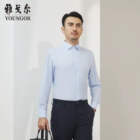 【商场同款】雅戈尔男士长袖衬衫新款官方商务休闲上班穿衬衫男商品大图