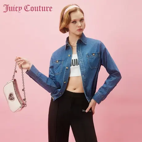 Juicy Couture橘滋春夏新款外套长袖牛仔衬衫外套甜酷风女图片
