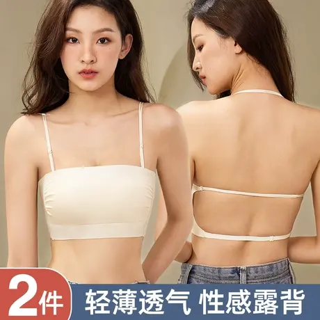 无痕内衣女上托聚拢收副乳防下垂裹胸性感美背抹胸夏季薄款文胸罩商品大图