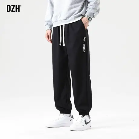 男生黑色运动裤男秋季束脚休闲裤子2023新款美式篮球卫裤潮牌百搭商品大图