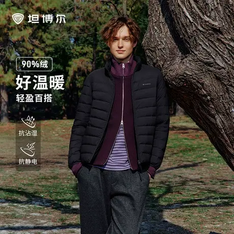 坦博尔2025秋冬新款舒适百搭轻薄羽绒服男休闲基础保暖外套商品大图