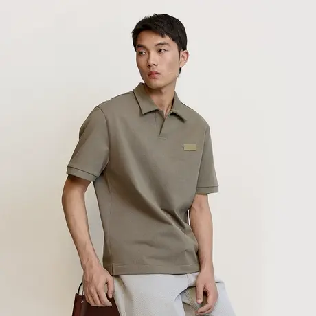 TRENDIANO纯棉短袖字母皮牌胸标POLO衫1SM2020380商品大图