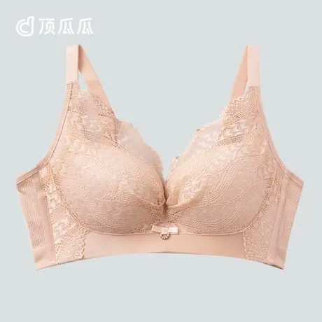 顶瓜瓜女款聚拢文胸顶呱呱温柔法式蕾丝时尚舒适女士无钢圈文胸商品大图