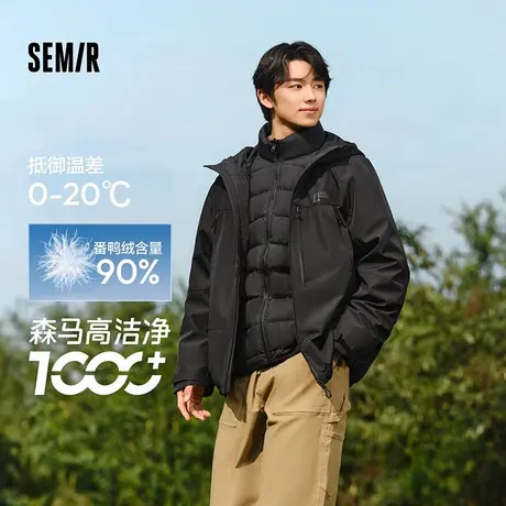 徐志胜推荐款|防护|森马中国国家地理系列羽绒服男三合一2024冬装商品大图