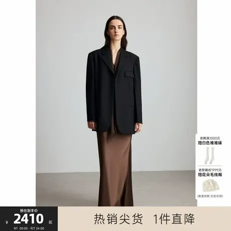 MISSCOCOON可可尼C3系列100%羊毛设计感经典意式落肩西装外套女商品大图