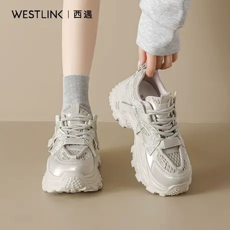 西遇厚底增高老爹鞋女2025秋季新款爆款百搭鞋子超火休闲运动鞋A商品大图