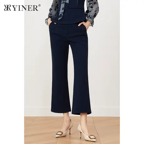 YINER音儿女装2021秋季新款弹力九分裤休闲裤商品大图