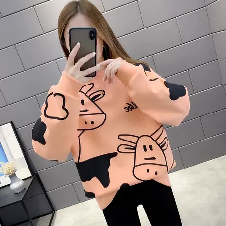 秋装女士卫衣女2021年新款宽松韩版设计感小众爆款上衣洋气潮ins图片