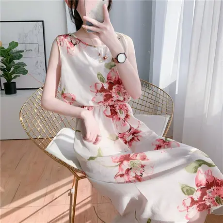 海南三亚沙滩裙女夏长款显瘦海边度假2023新款长裙超仙雪纺连衣裙商品大图