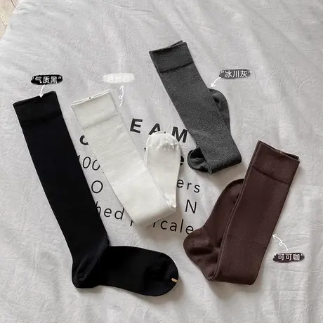 袜子女2023秋冬棉质莱卡加厚中筒袜网红款摇摆伦保暖时尚小腿袜商品大图