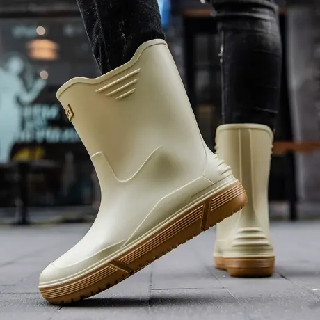 雨鞋男款防滑防水中筒水鞋厨房工作鞋新款短筒雨靴下雨天穿的鞋潮商品大图