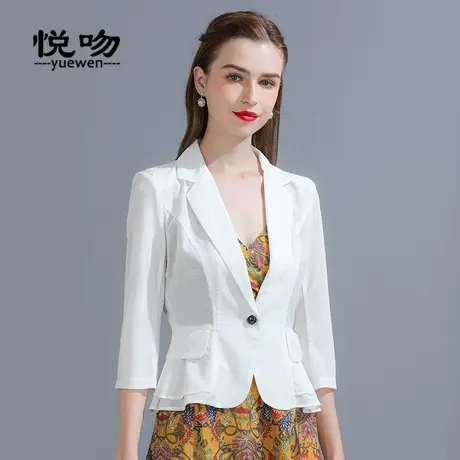 网纱小西装外套女夏季薄款短款2023新款韩版时尚西服上衣裙子外搭图片