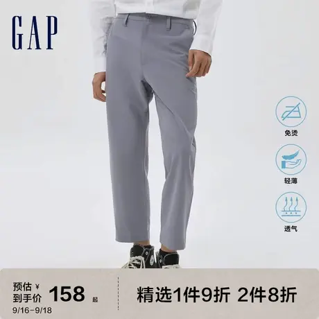 【顺利裤】Gap男装秋季新款纯色牛津布休闲裤606589免烫长裤图片
