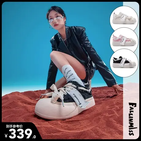 非谜大头鞋面包鞋夏新款帆布鞋女超火系带小白鞋透气百搭板鞋ins图片