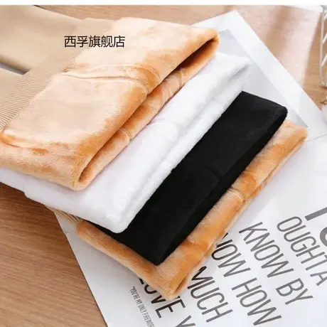 秋冬款儿童拉绒连裤袜女童白色舞蹈袜宝宝加绒加厚长筒袜子打底裤商品大图