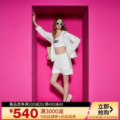 Juicy Couture橘滋23新款印花拼接女运动短裤商品大图